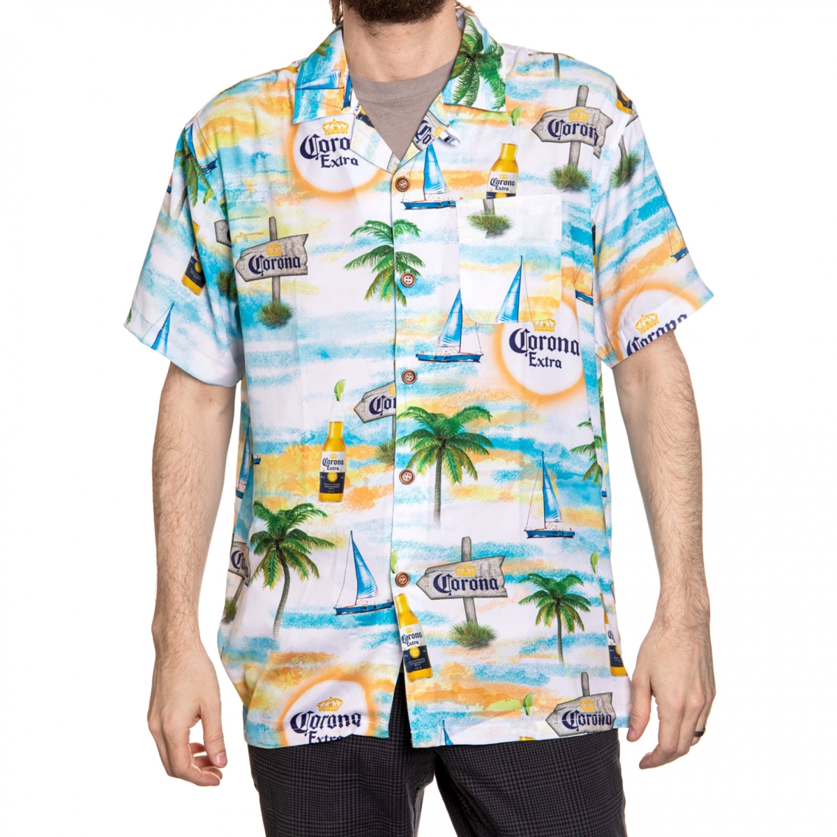 837232-medium  Bahama Beach Day Hawaiian Button Up Shirt - Medium