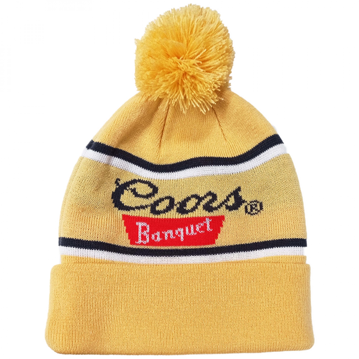 Picture of Coors 829211 Coors Banquet Beer Knit Cuff Pom Beanie