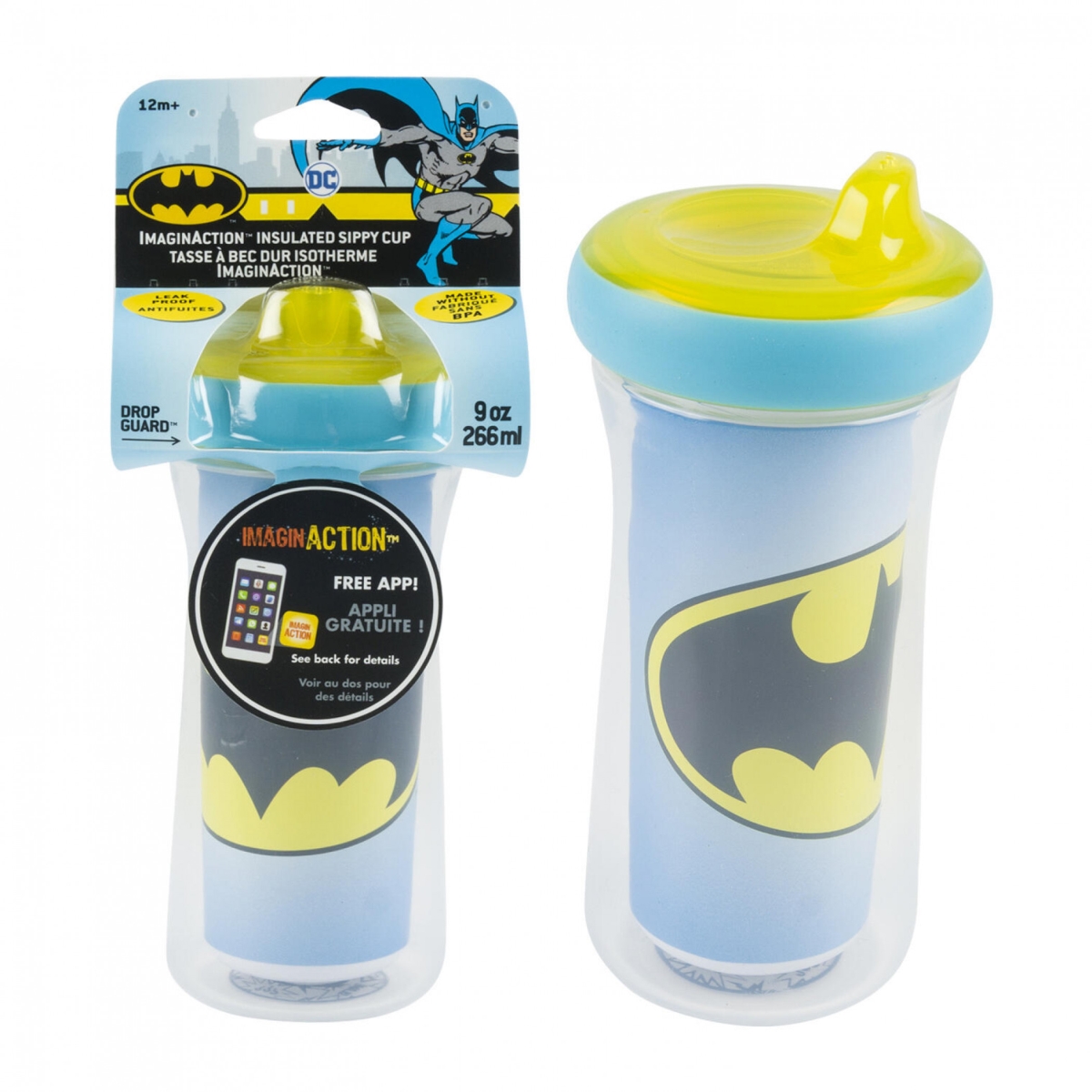 Picture of Batman 846331 9 oz DC Comics Batman Logo Insulated Sippy Cup