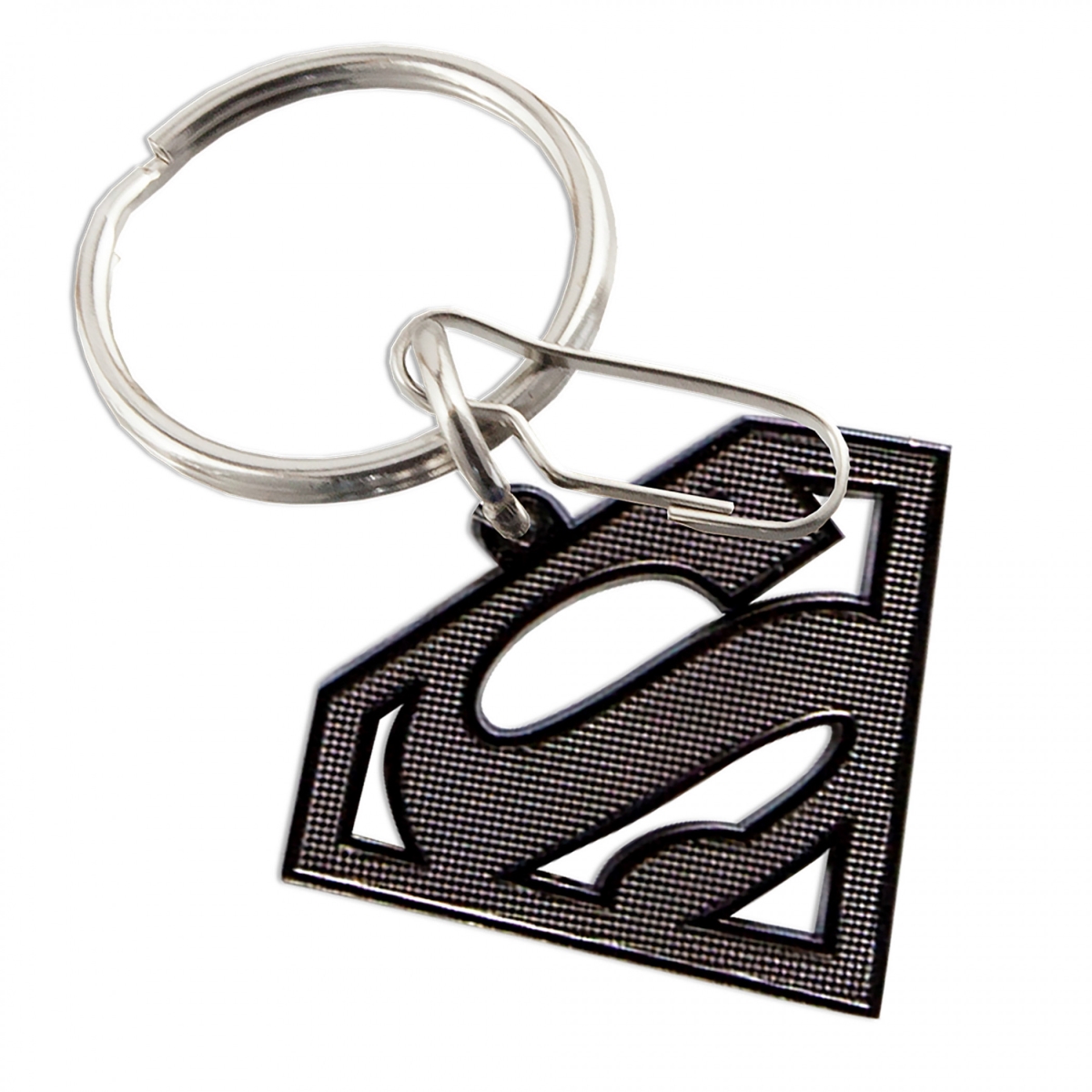 849245 DC Comics  Emblem Knurled Metallic Keychain