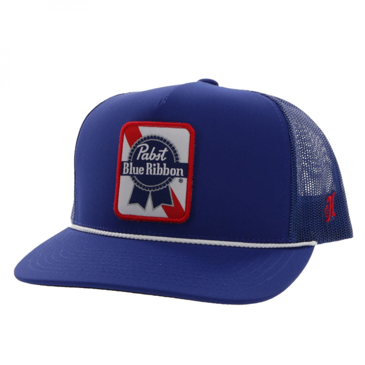 Embroidered Logo Snapback Hybrid Bill Trucker Hat