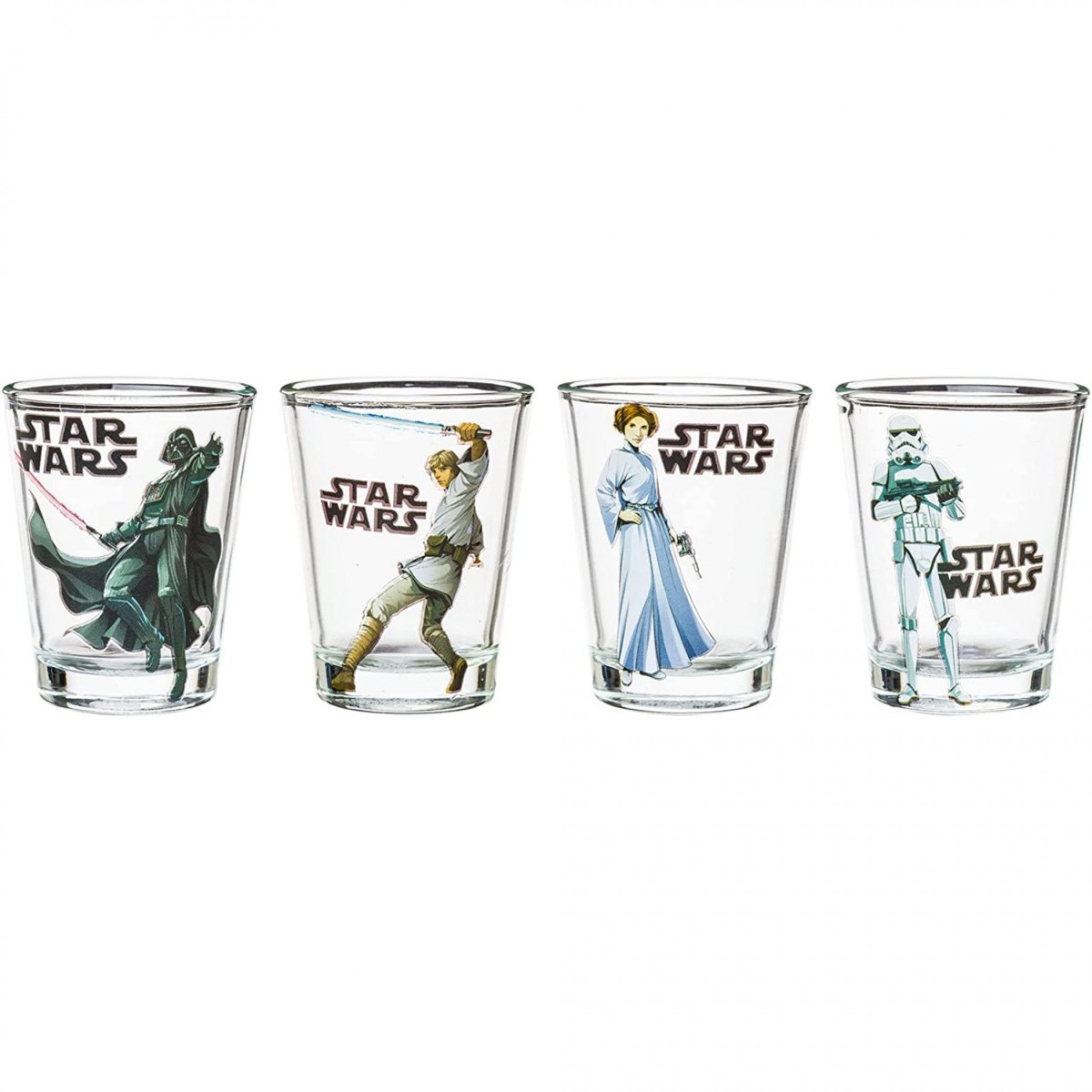 Picture of Star Wars 850418 Star Wars Original Trilogy Characters Shot Glass Set - 4 Piece