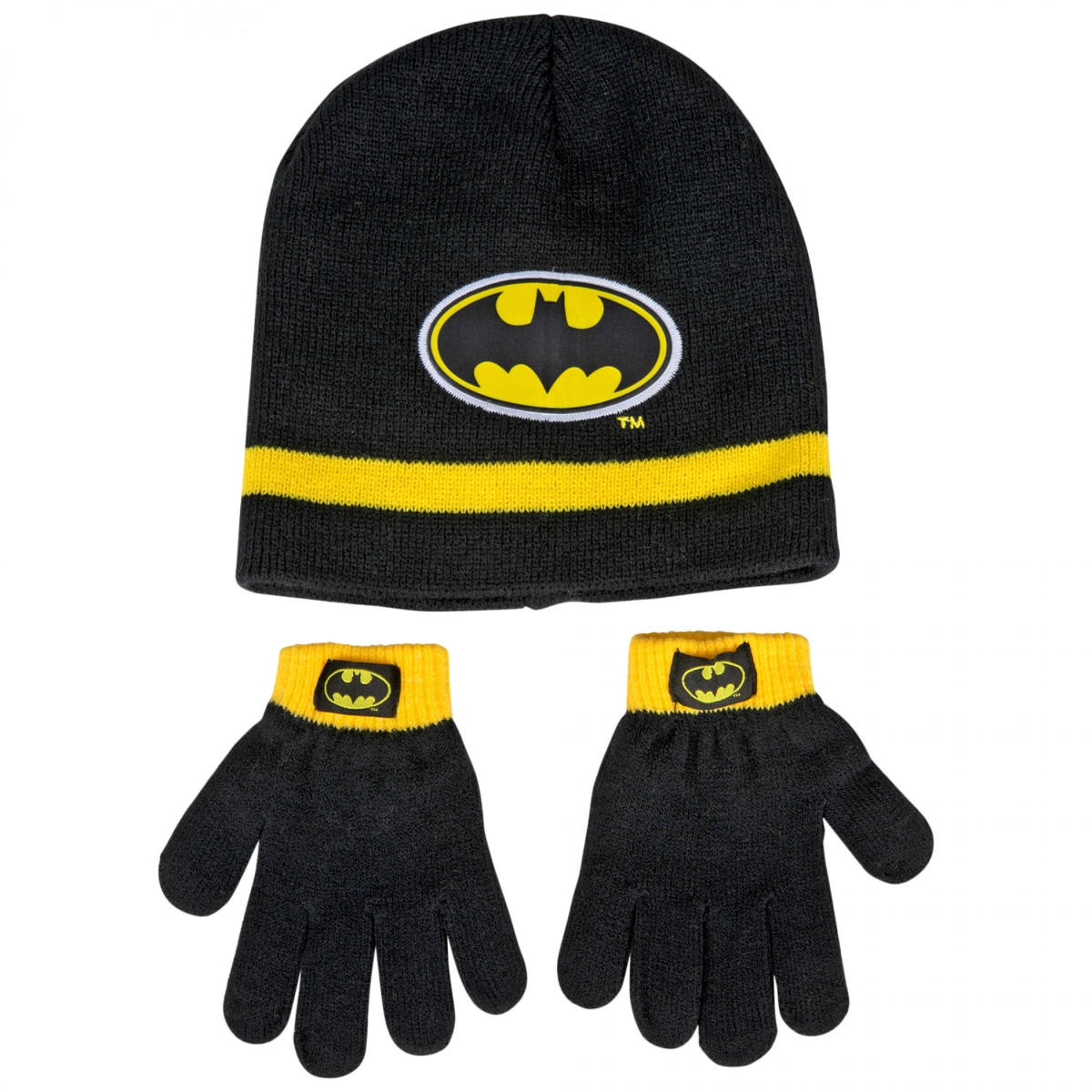 Picture of Batman 846715 DC Comics Batman Bat Symbol Hat & Mitten Set