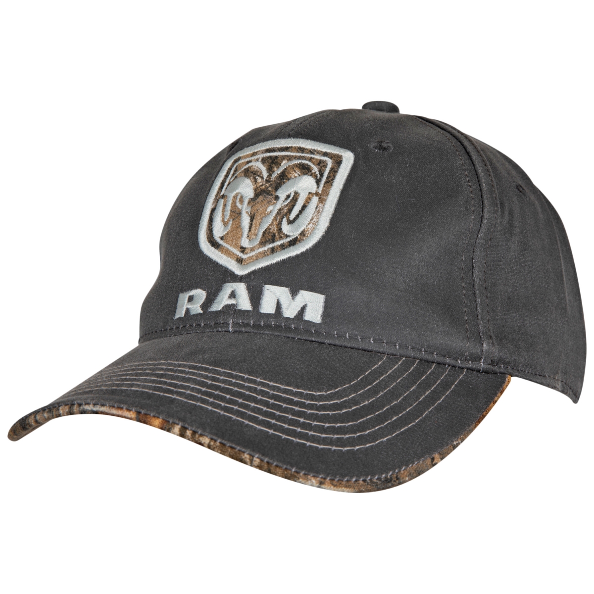847701  Woven Patch Camo Logo Pre-Curved Adjustable Hat