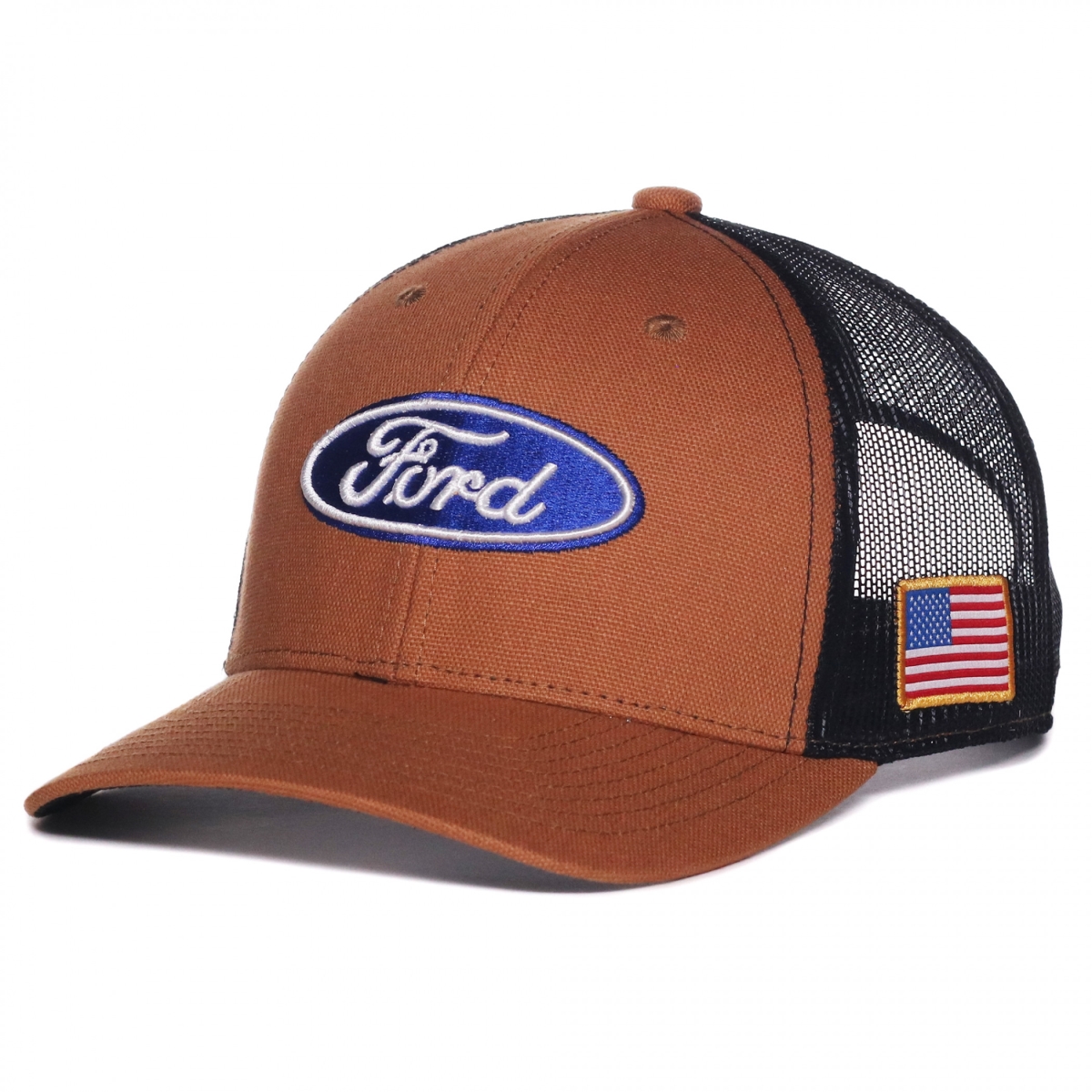 Picture of Ford 847102 Ford Logo Raised Stitched Patch Pre-Curved Adjustable Trucker Hat