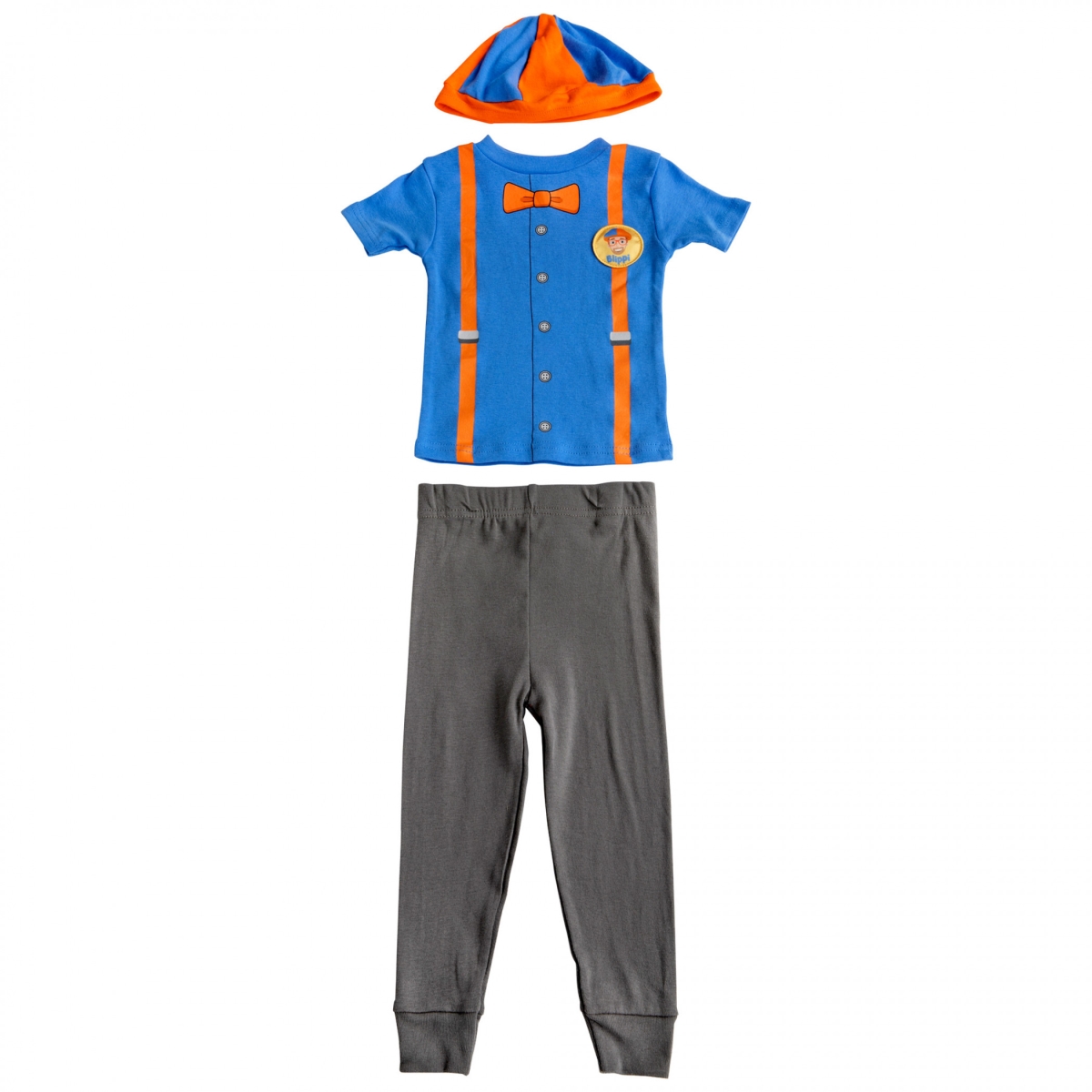 Picture of Blippi 847433-toddler2t Blippi Character Short Sleeve Cosplay Pajama Set - Toddler 2T - 3 Piece