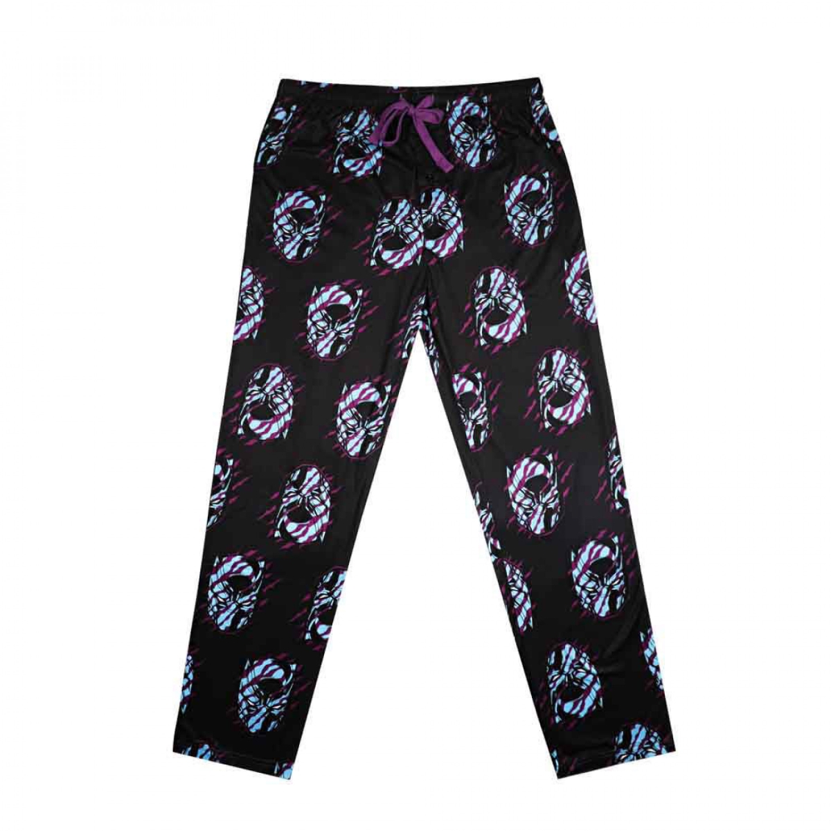 Picture of Black Panther 855448-xlarge 40 Claw Marked Sleep Pants&#44; Black & Purple - Extra Large 40-42