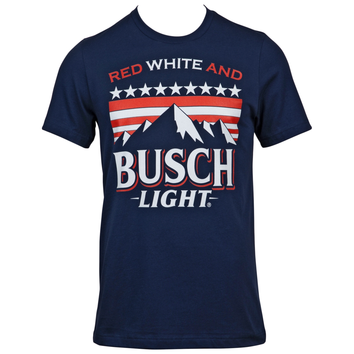 Mens Light Red White &  Light Mountains T-Shirt Navy - 2XL