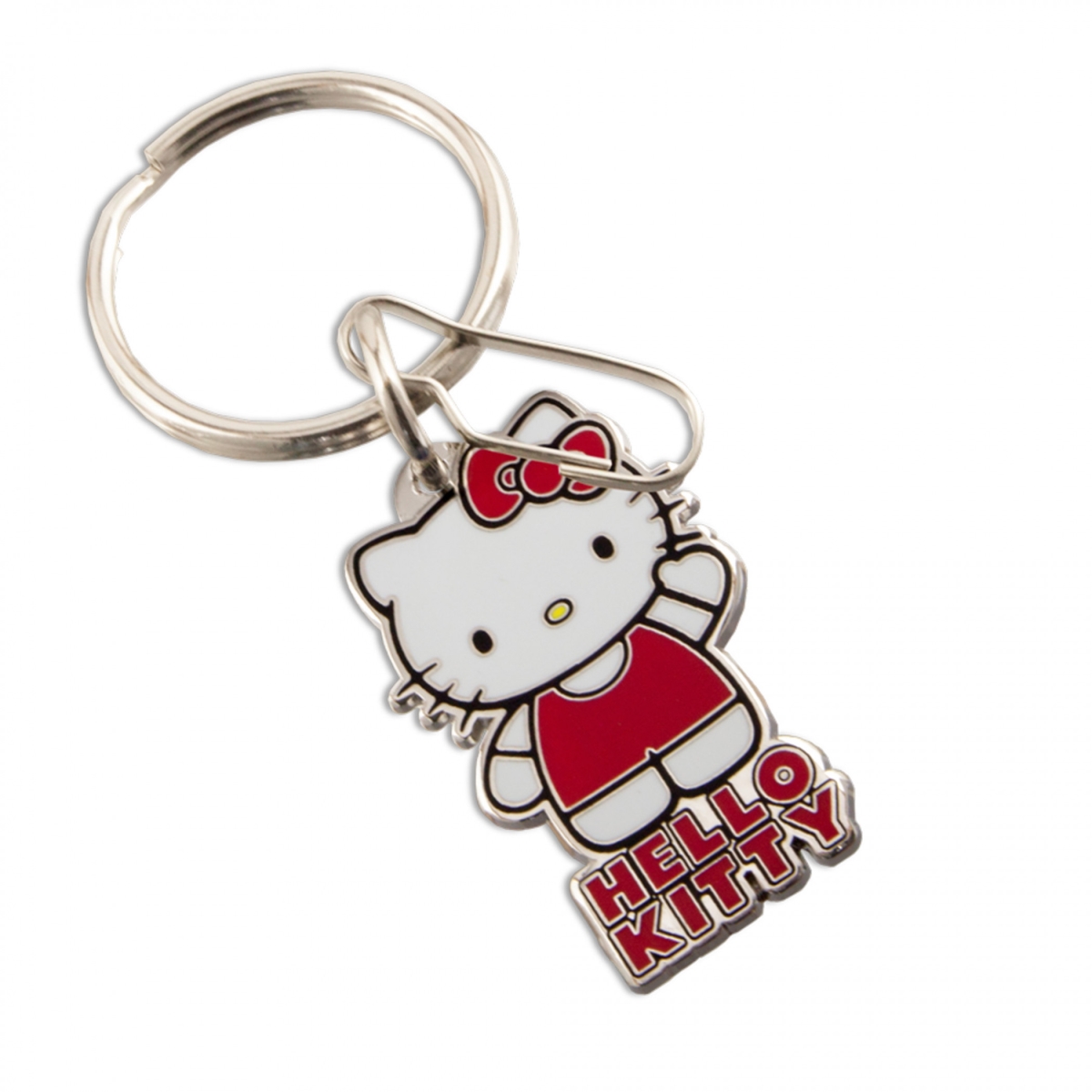 Picture of Hello Kitty 849243 Waving Enamel Keychain, Multi Color