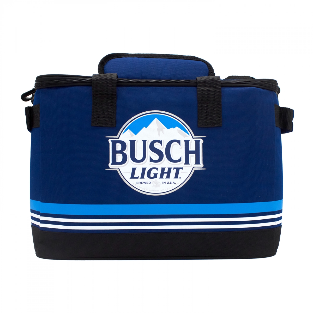 Picture of Busch 849072 Busch Light Soft Cooler with Bottle Opener Keychain