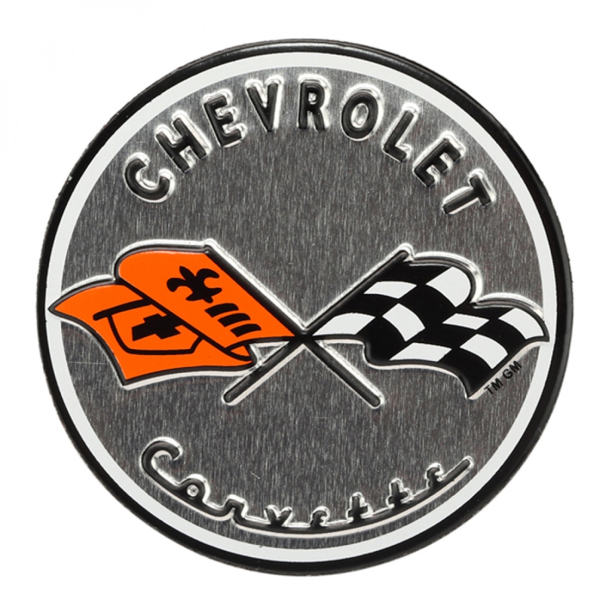 Picture of Chevy 838246 Chevrolet Corvette Badge Logo Embossed Tin Magnet