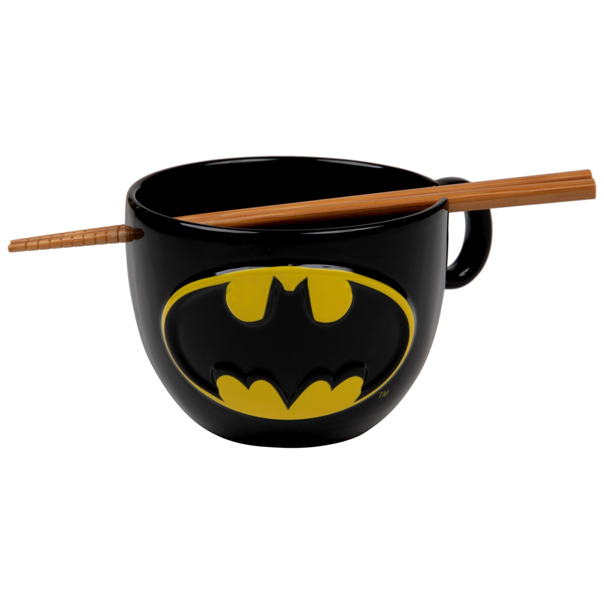 Picture of Batman 846070 DC Batman Bat Symbol Ramen Bowl with Chopsticks