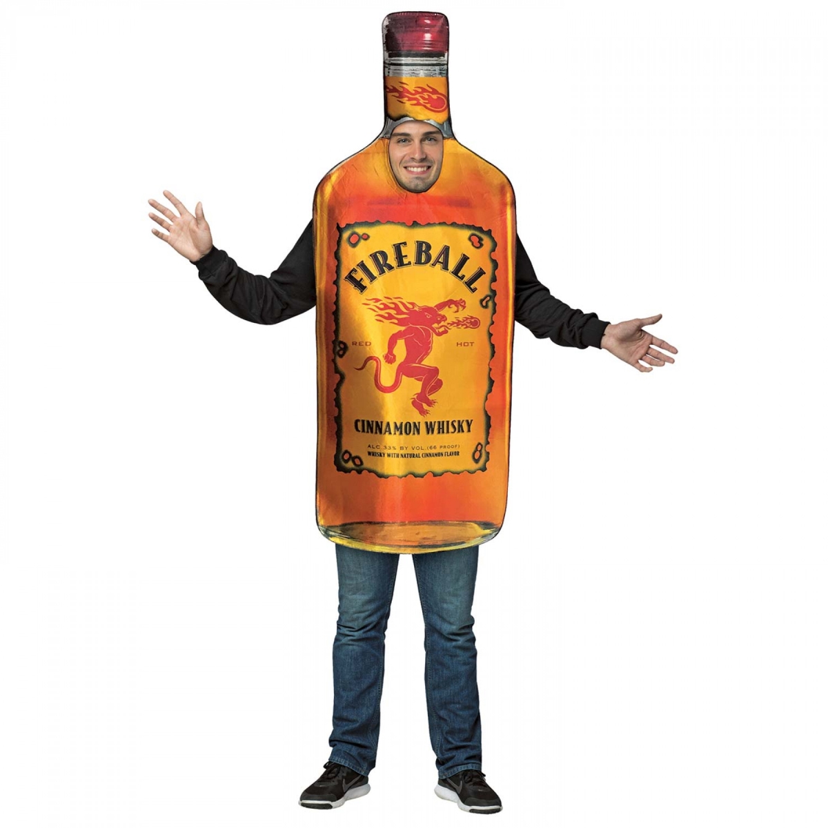 Picture of Fireball Whiskey 43744 Fireball Bottle Costume