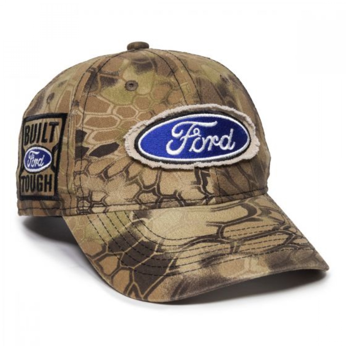 847101  Logo Built Tough Frayed Patch Pre-Curved Adjustable Hat