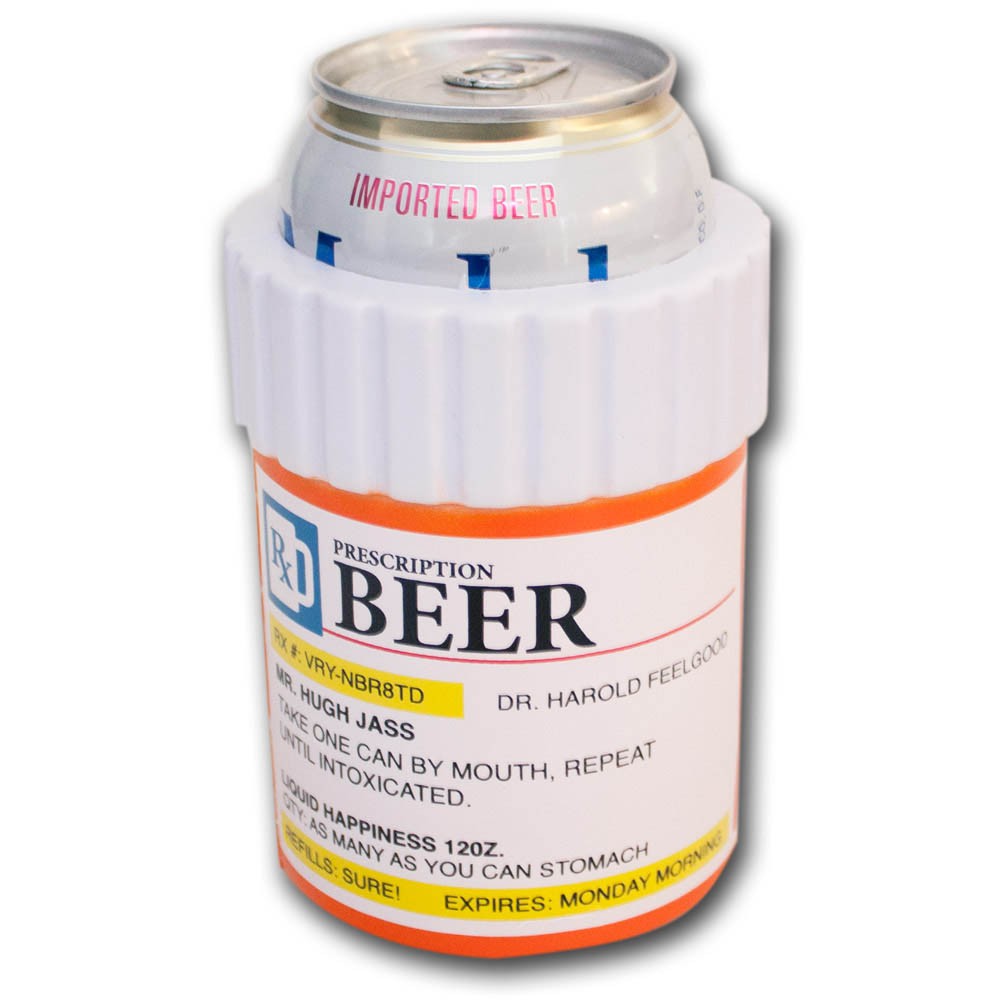 Picture of Drinking 19644 Prescription Bottle Novelty Can Cooler