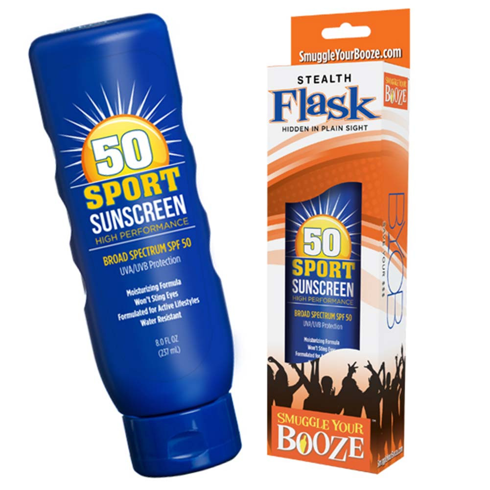 Picture of Drinking Games 37320 Fake Sunscreen SPF 50 Hard Hidden Flask Set