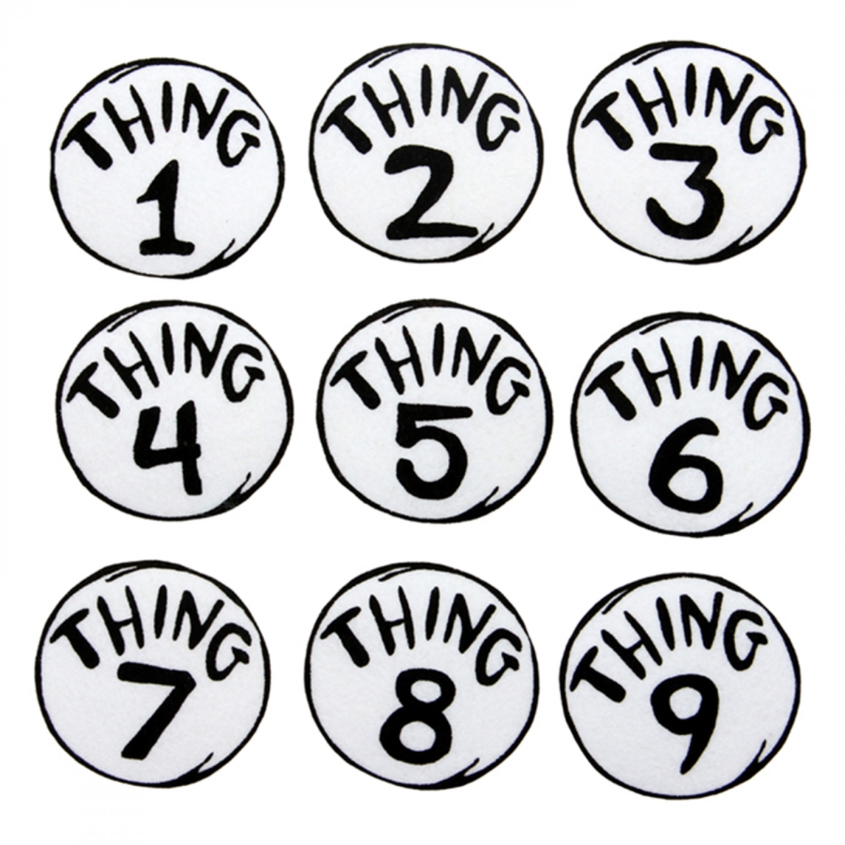 849428  Thing 1 to 9 Patches