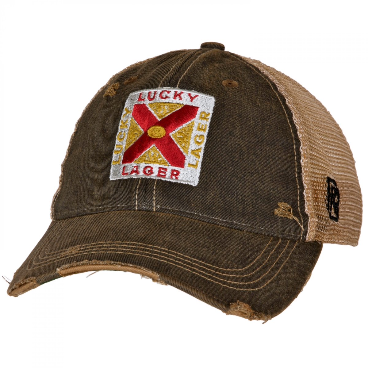 Lager Vintage Logo Distressed Trucker Hat