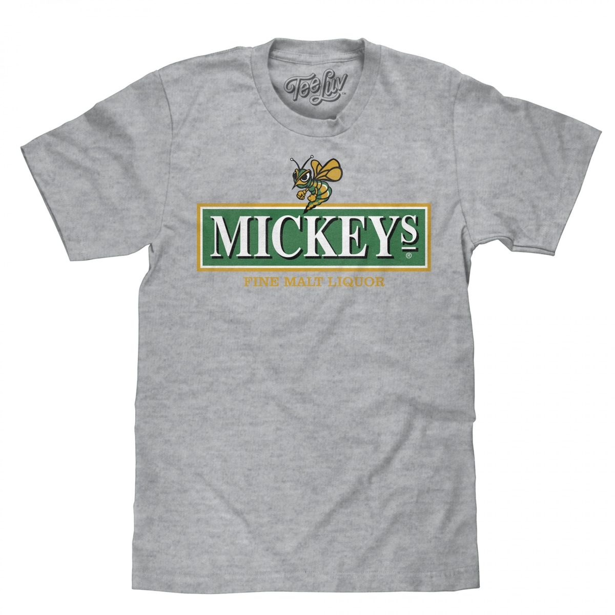 Picture of Mickeys 855782-xlarge Fine Malt Liquor Logo T-Shirt for Mens&#44; Grey - Extra Large