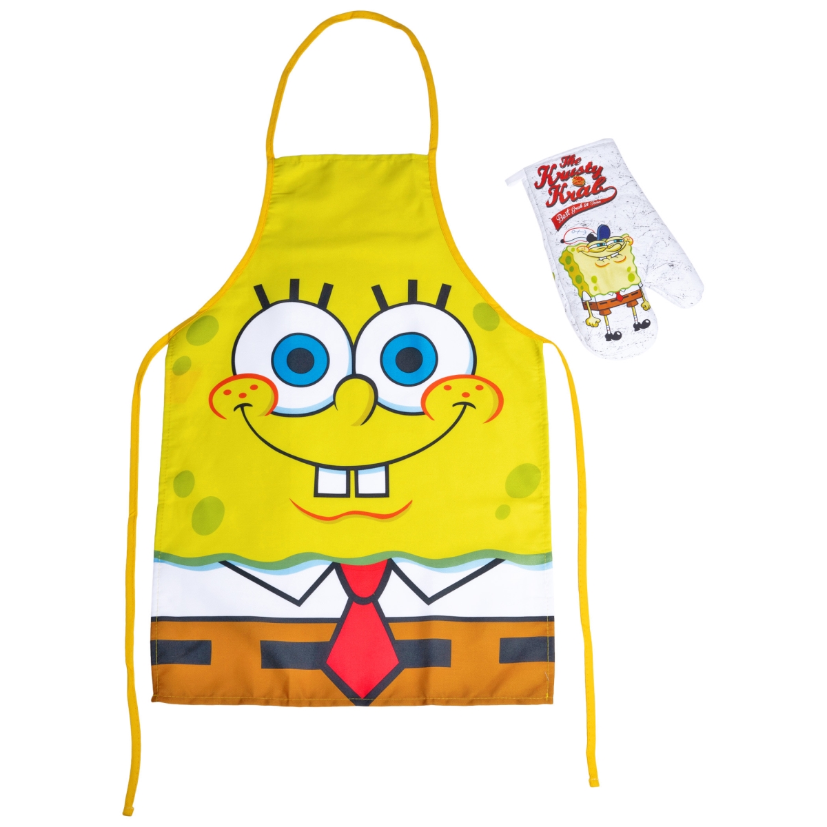Picture of Spongebob 855665 SquarePants Big Face Cooking Apron & Oven Mitt Set