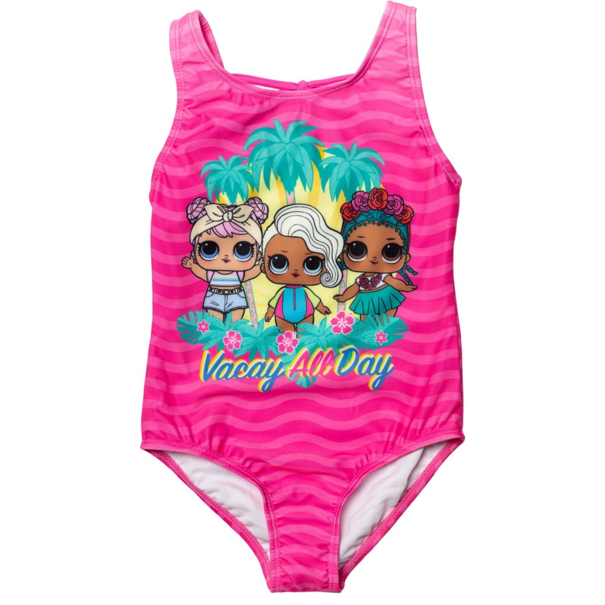 Picture of Lol Dolls 856677-7-8 Lol Surprise Dolls Vacay All Day Youth Swimsuit - Pink - 7-8