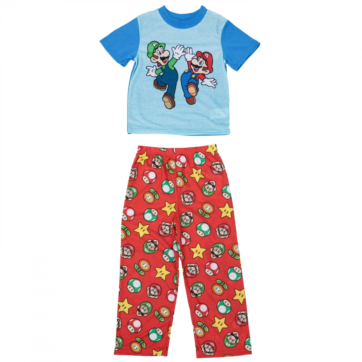 Picture of Super Mario Bros 856224-size6 High Five Pajama Set - Blue & Red - Size 6 - 2 Piece