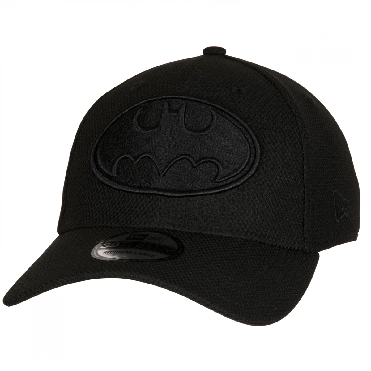 Picture of Batman 856872-medium-la Symbol New Era 39Thirty Fitted Hat&#44; Black - Medium & Large