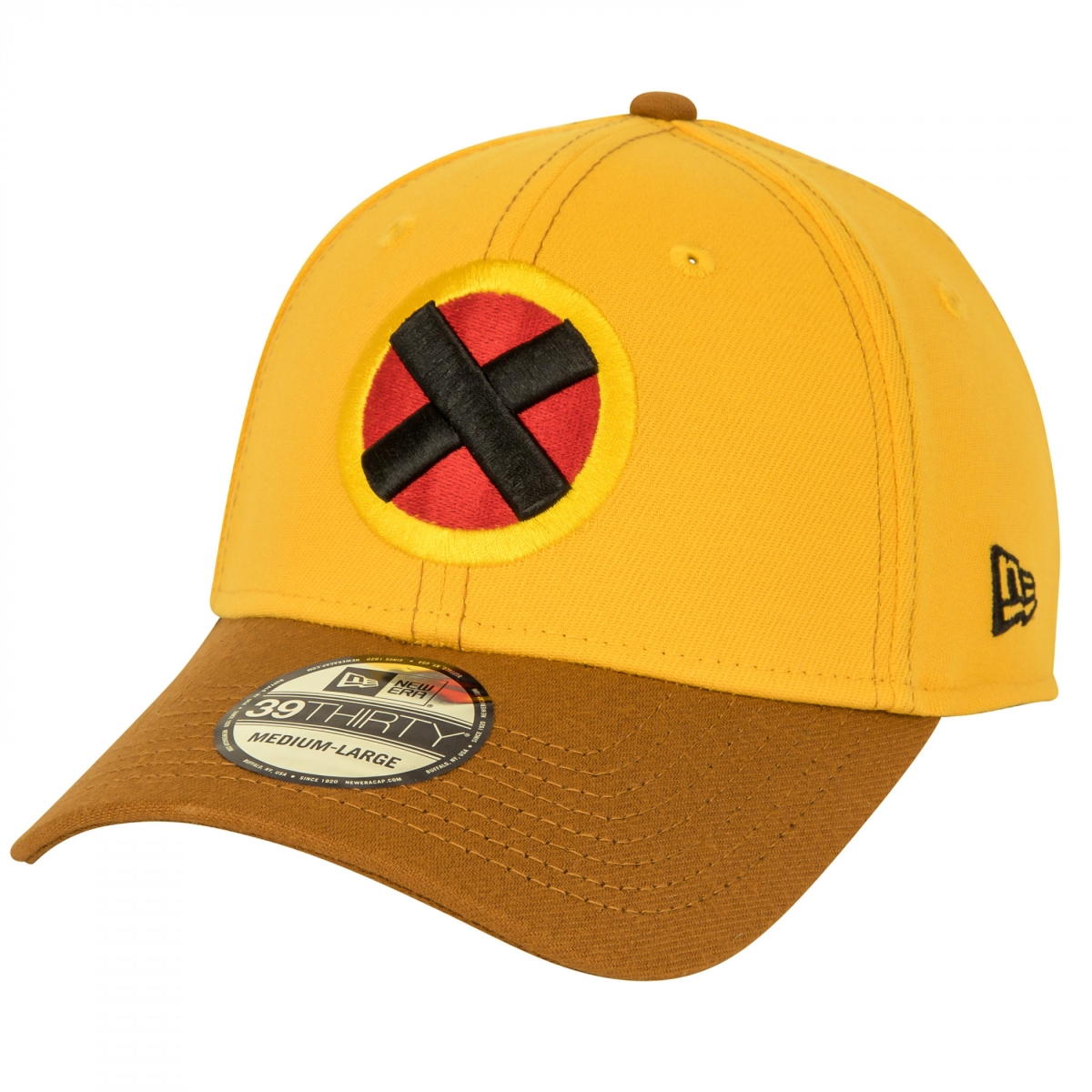 Wolverine 861596-medium-la Uncanny X-Men New Era 39Thirty Fitted Hat, Yellow & Brown - Medium & Large -  Wolverine Publishing LLC, 861596-medium/la