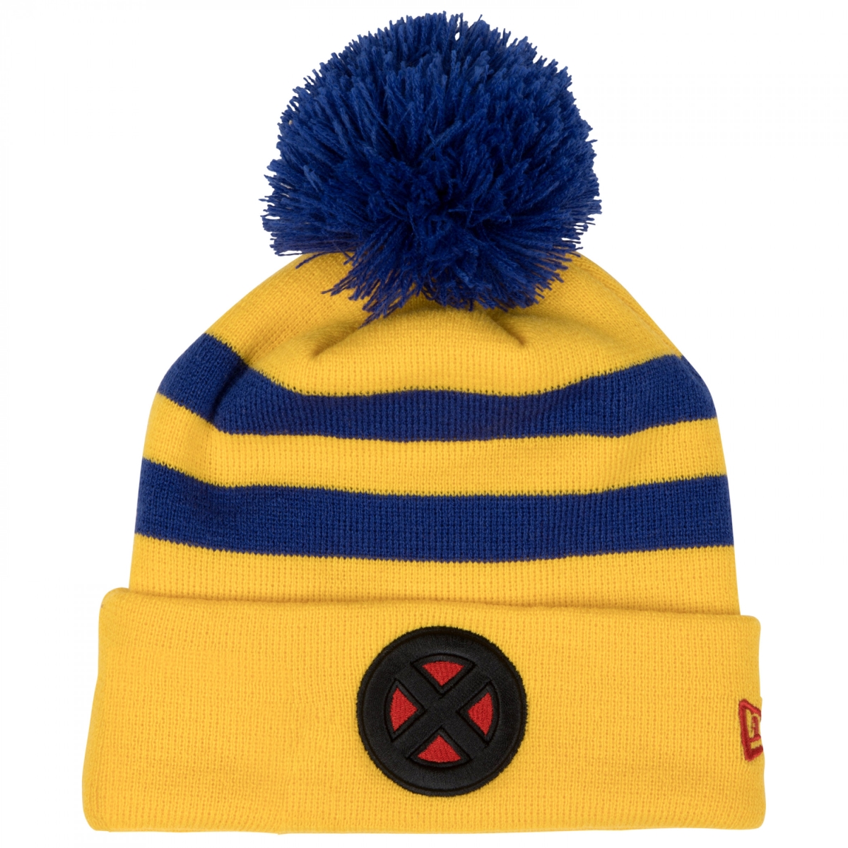 Picture of X-Men 856550 Wolverine Colorway New Era Knit Pom Beanie&#44; Yellow & Blue