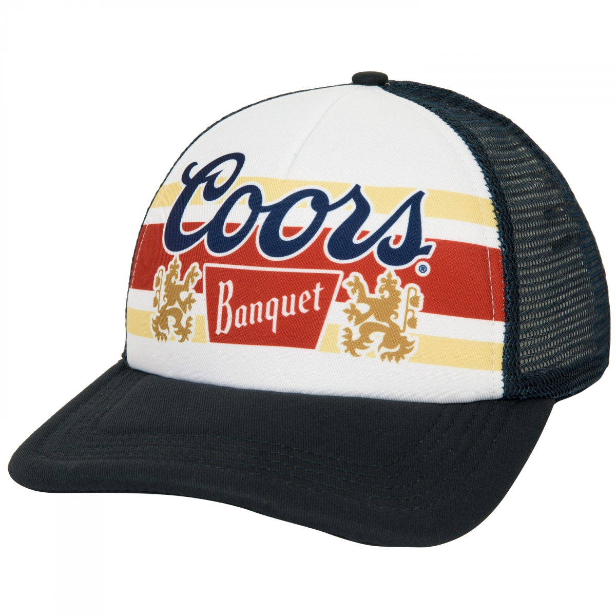 Picture of Coors 845604 Banquet Vintage Logo Mesh Back Trucker Hat, Black
