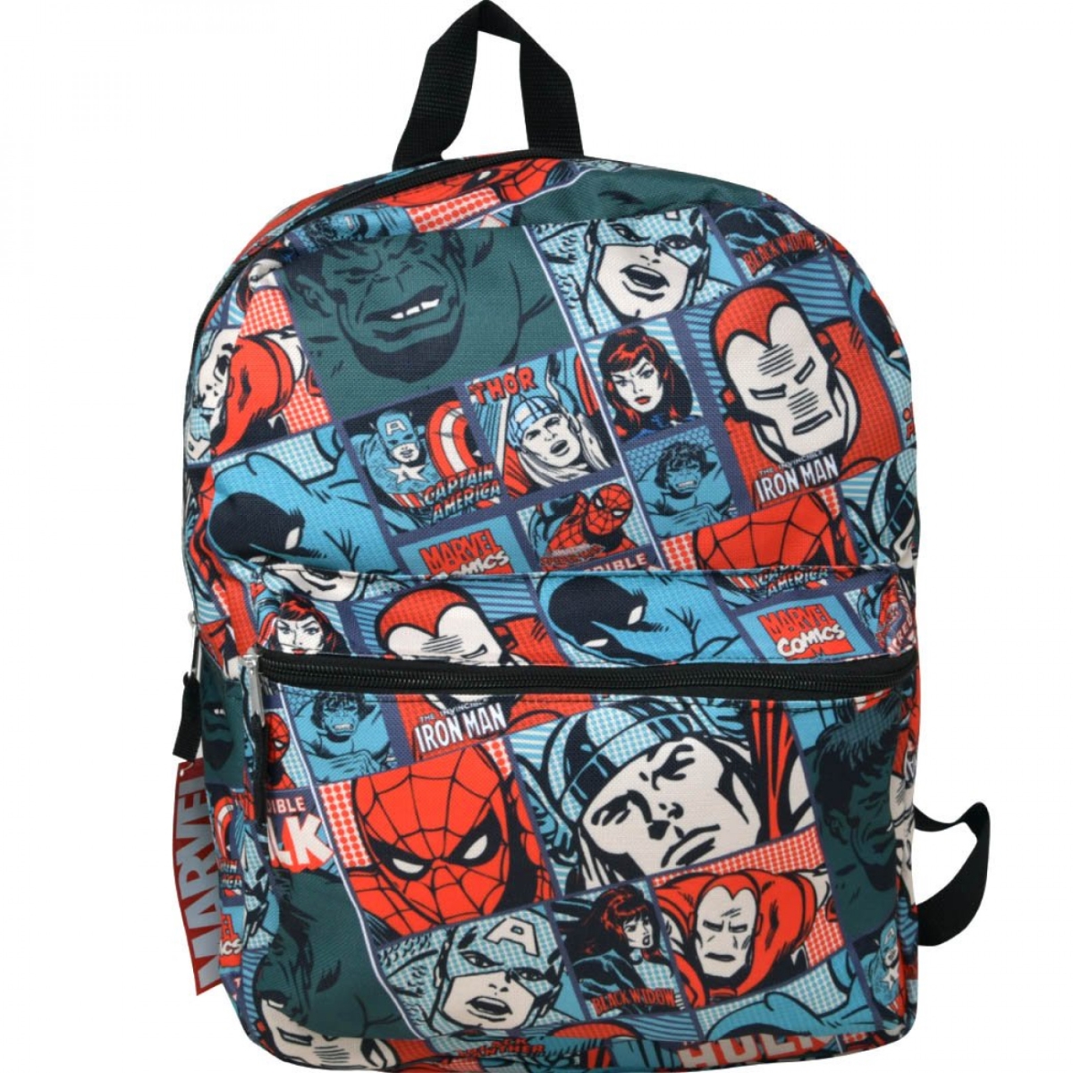 Picture of Avengers 861343 16 in. Retro Comic Strips All Over Print Backpack