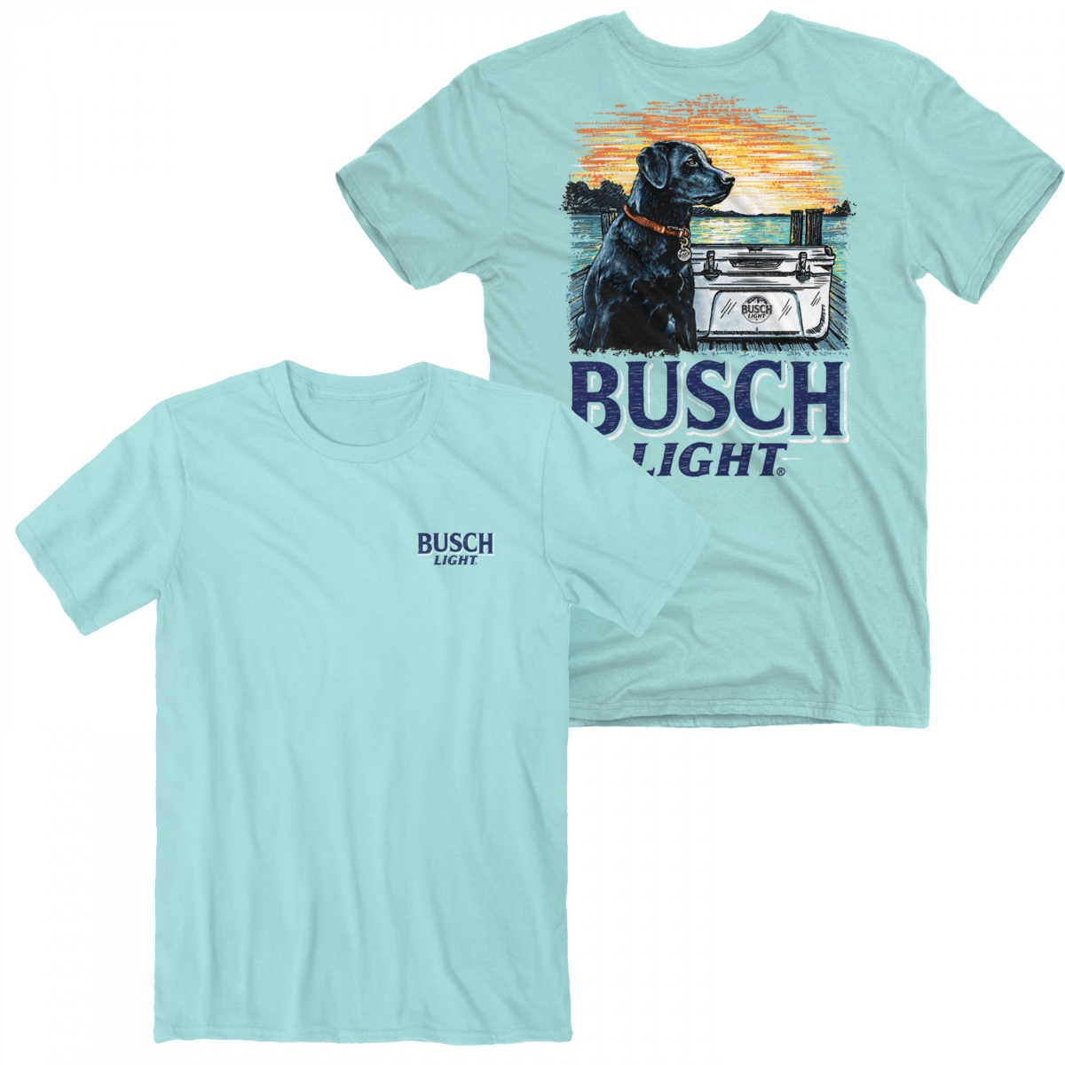 Light Mans Best Friend Front & Back Print T-Shirt, Blue - Extra Large