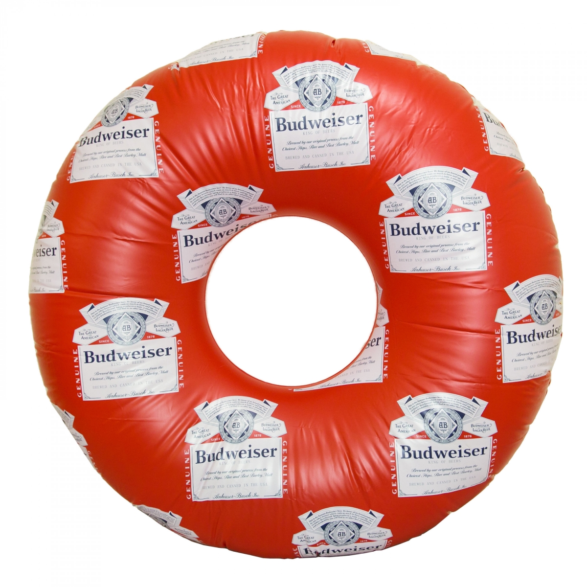 Picture of Budweiser 849067 Logo All-Over Print Pool Float Ring Novelty, Red
