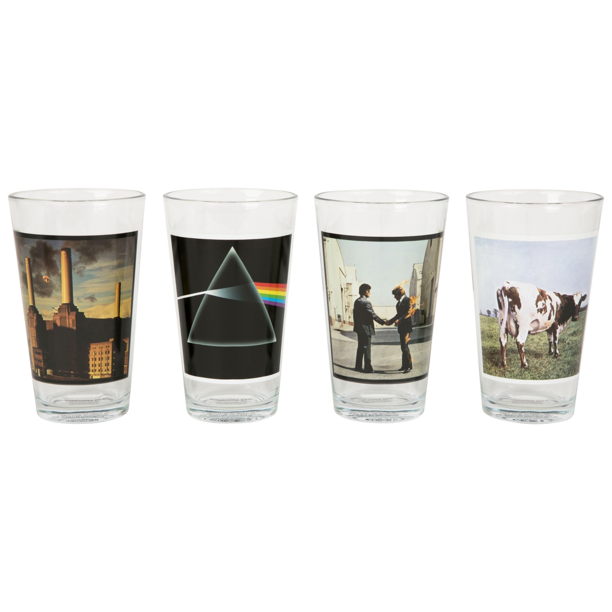 Picture of Pink Floyd 860917 Album Covers Pint Glass Set, Multi Color - Pack of 4