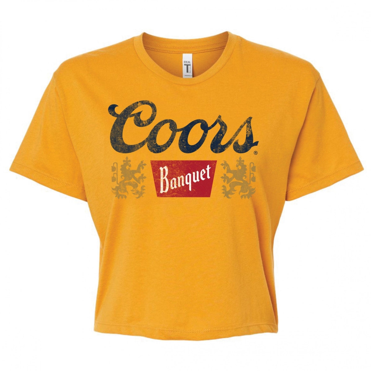 859316-medium Banquet Crop Top T-Shirt for Womens, Gold - Medium