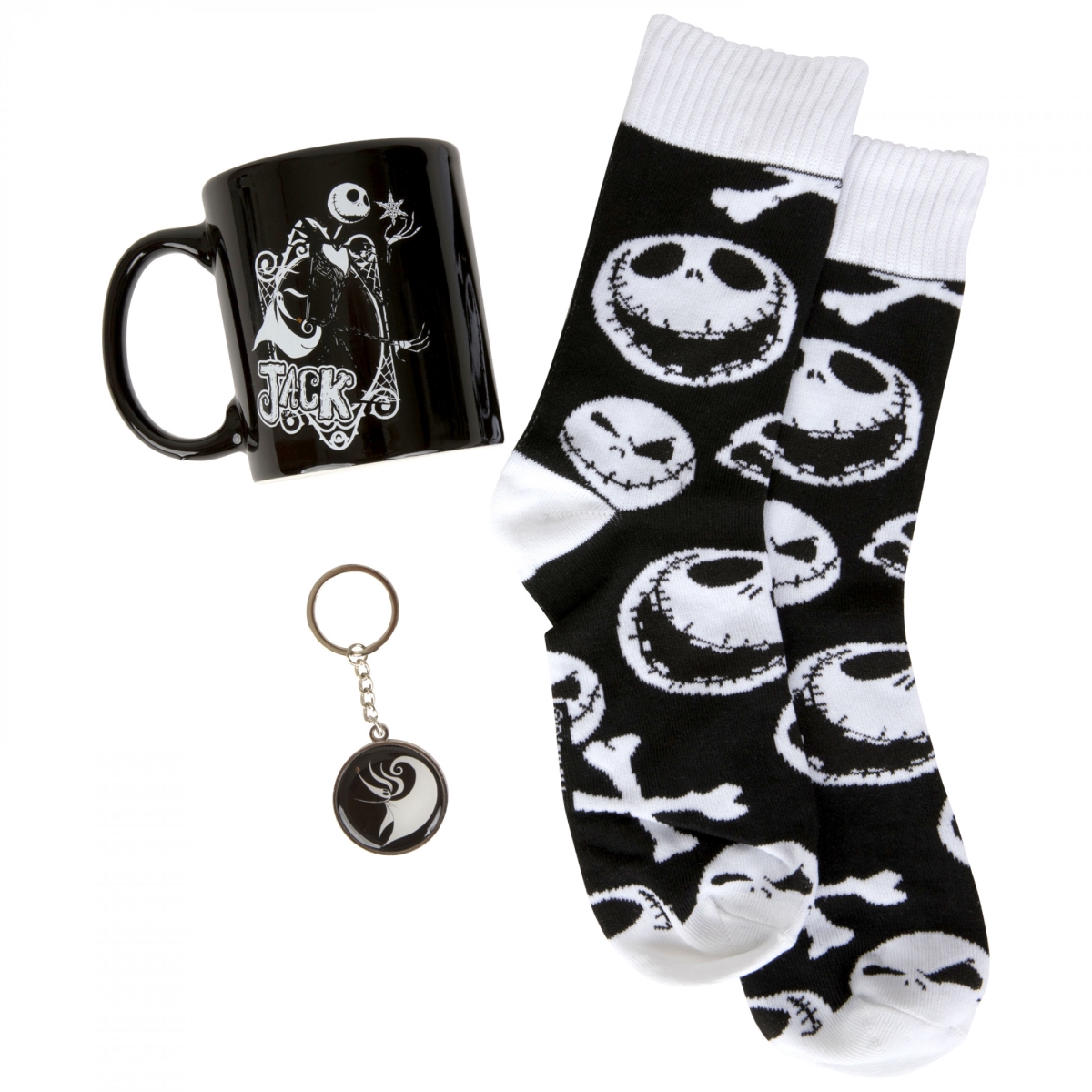Picture of Nightmare Before Christmas 851704 Nightmare Before Christmas Mug&#44; Sock & Key Chain Gift Set - 3 Piece