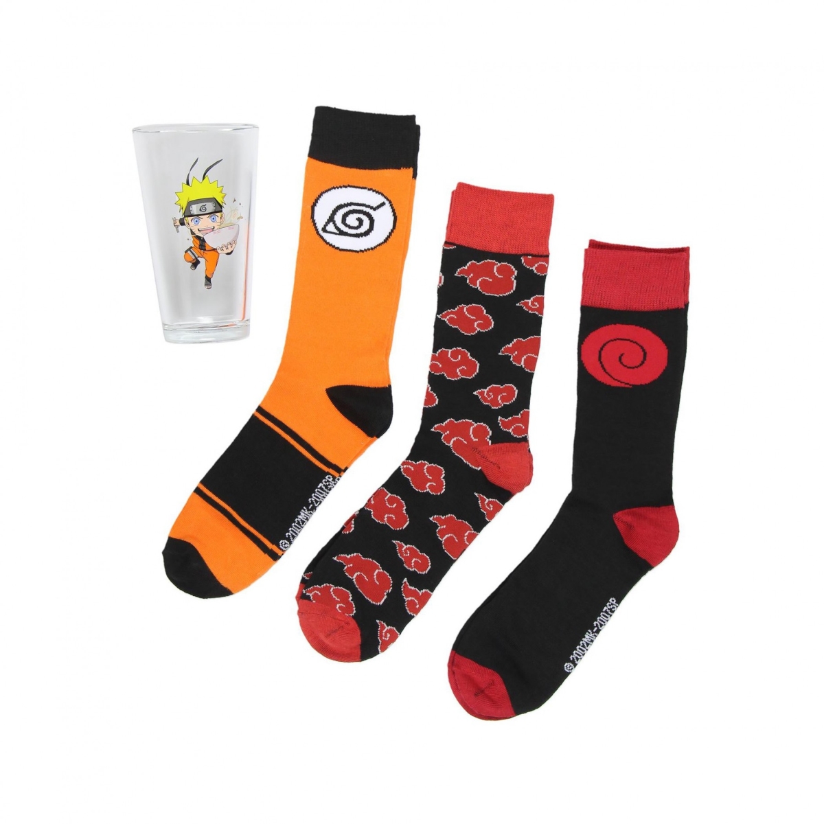 Picture of Naruto 851706 Naruto Crew Socks & Pint Glass Gift Set&#44; 3 Piece