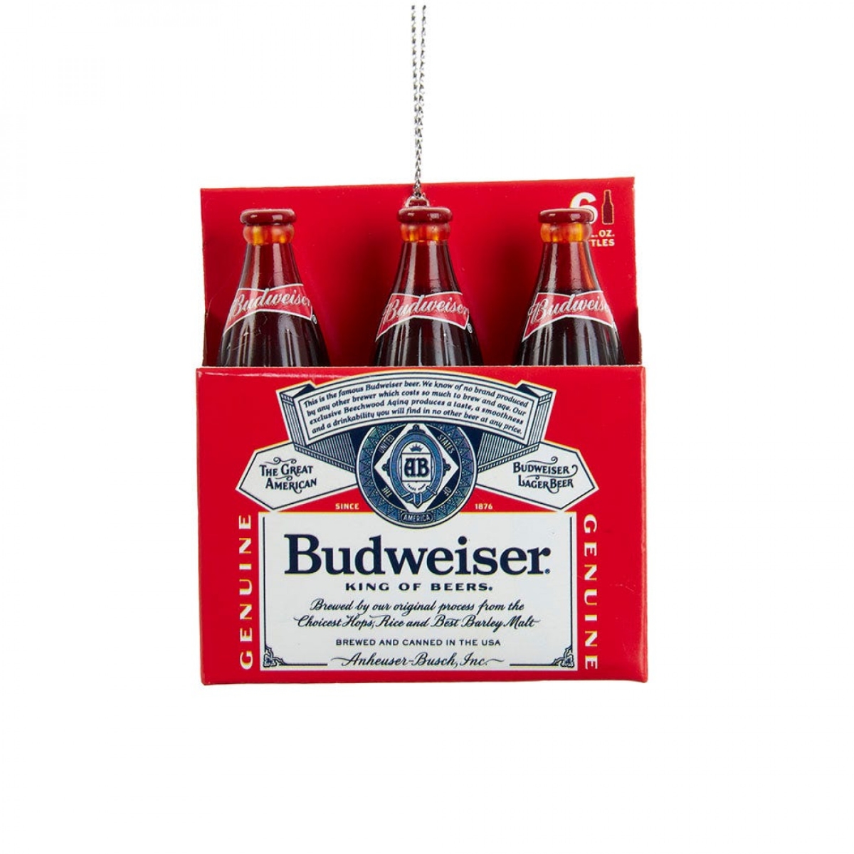 Picture of Budweiser 849665 Budweiser Beer Holiday Ornament, Pack of 6