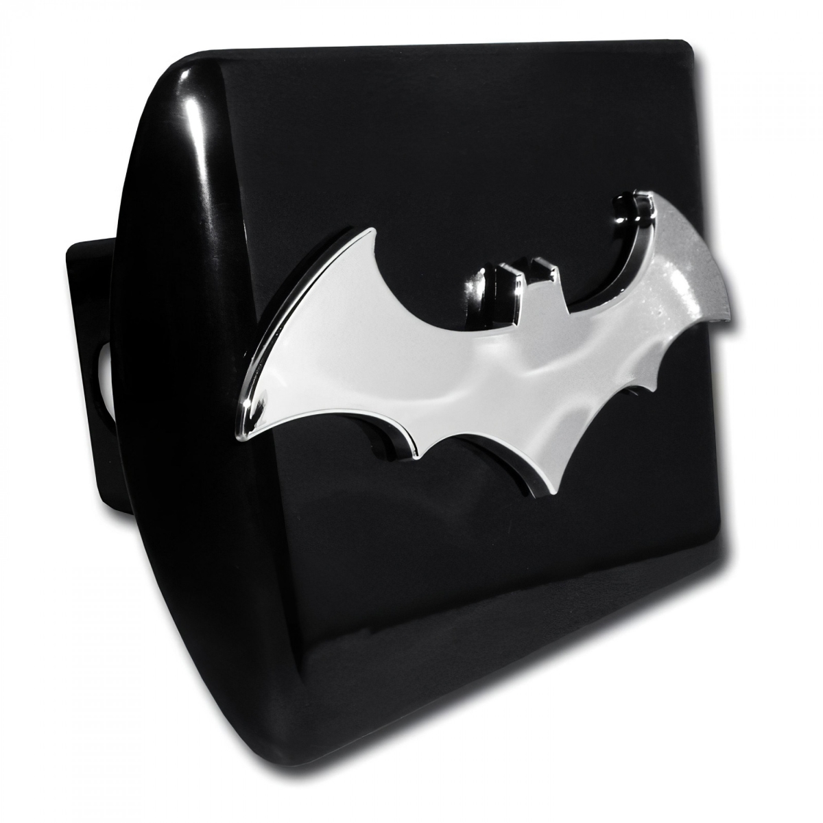 Picture of Batman 863698 Batman Bat Emblem Metal Hitch Cover&#44; Black & Silver