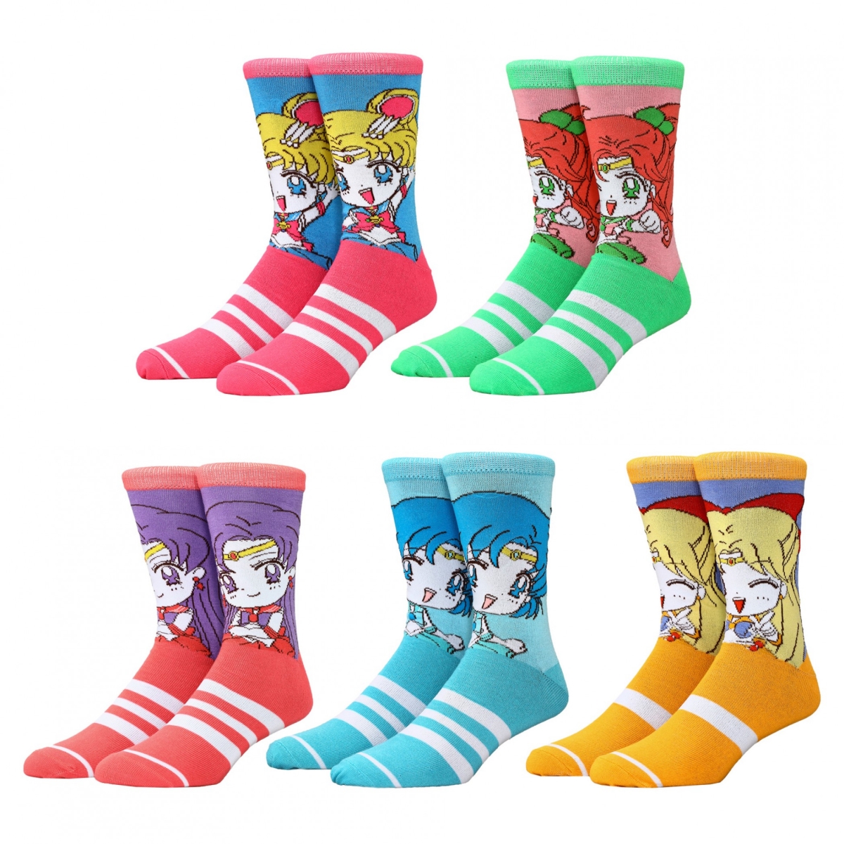 867361  Chibi Scouts Crew Socks, Assorted Color - 5 Pair