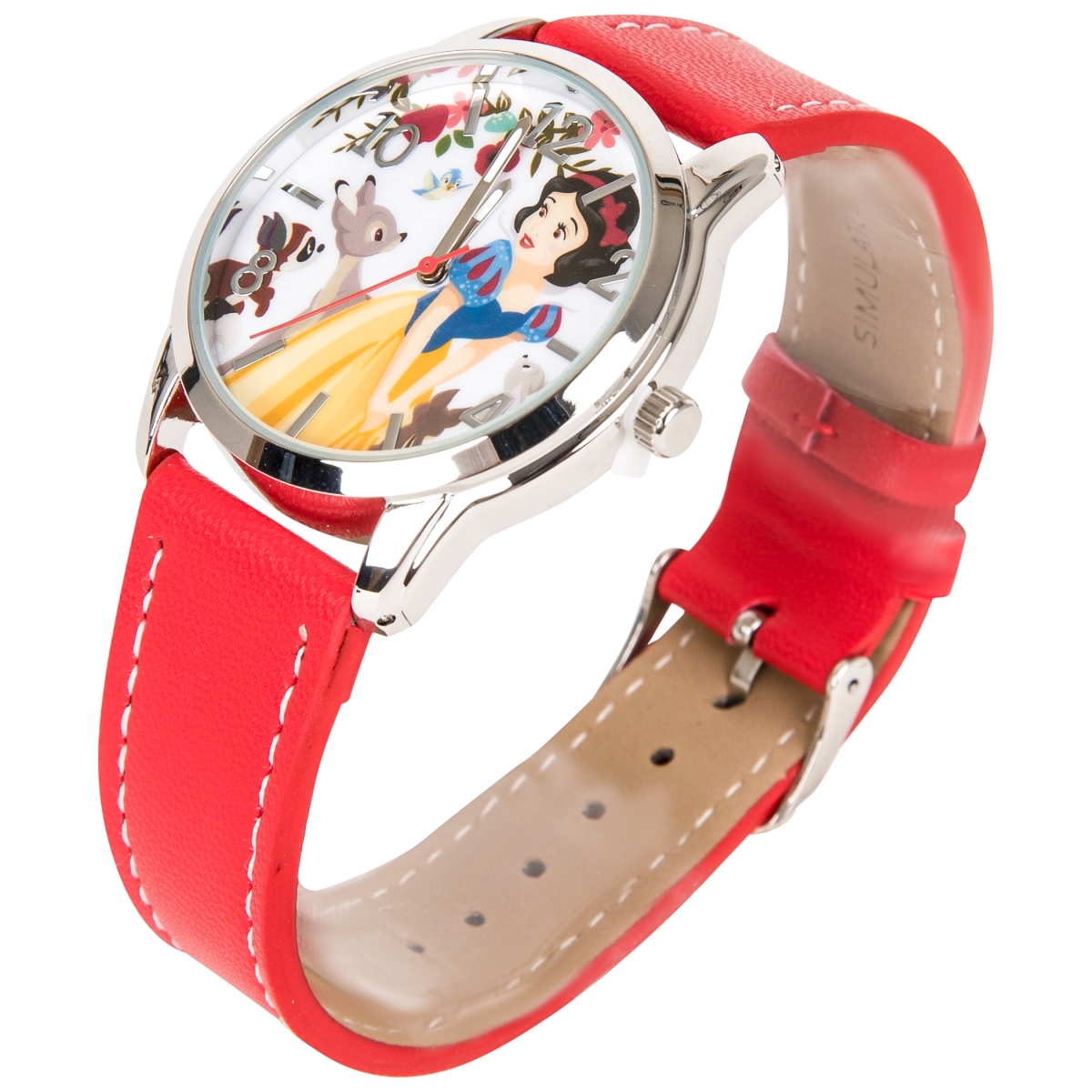 Picture of Disney 869646 Disney 100 Year Anniversary Snow White Floral Watch&#44; Red