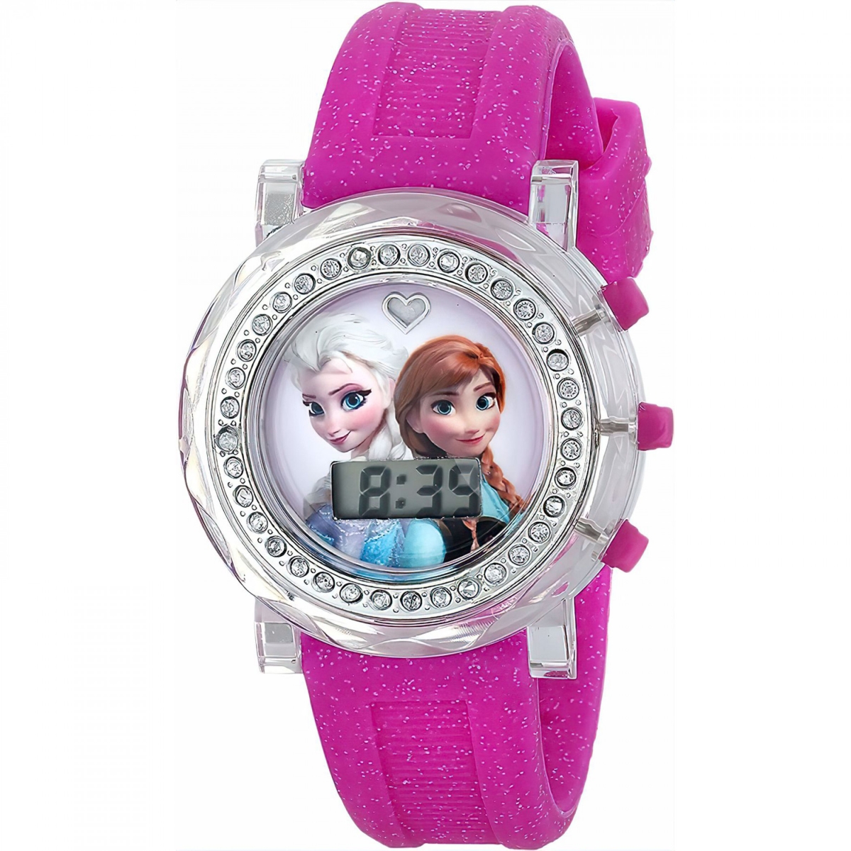 Picture of Frozen 869053 Frozen Elsa & Anna LCD Watch with Silicone Band&#44; Pink