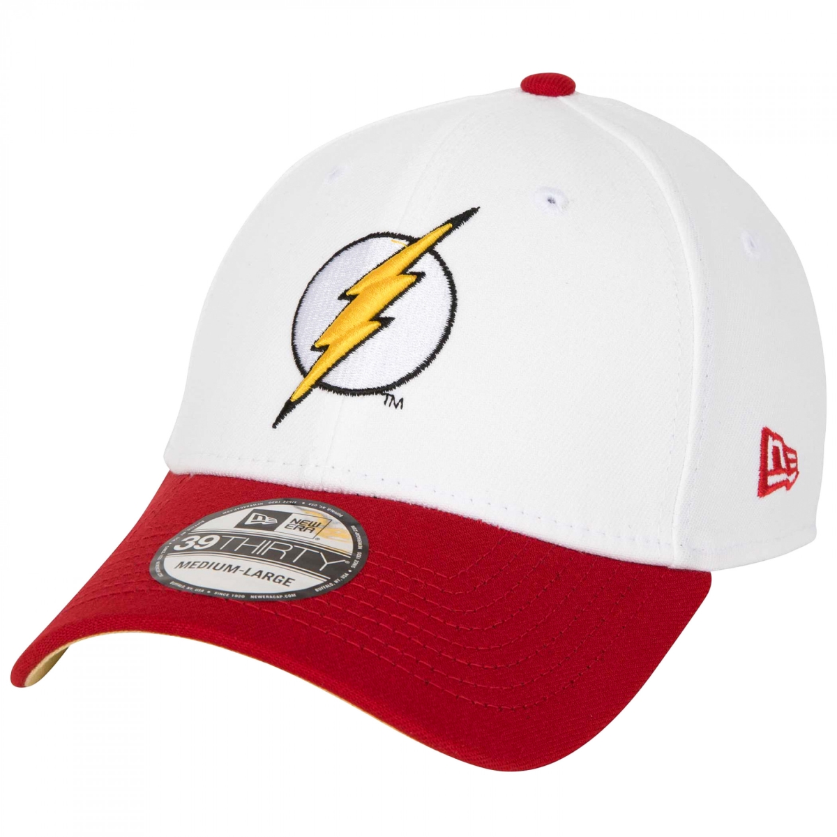 Picture of Flash 868134-large-xla Flash Logo Home Colors   Era 39Thirty Fitted Hat&#44; White & Red - Large & Extra Large