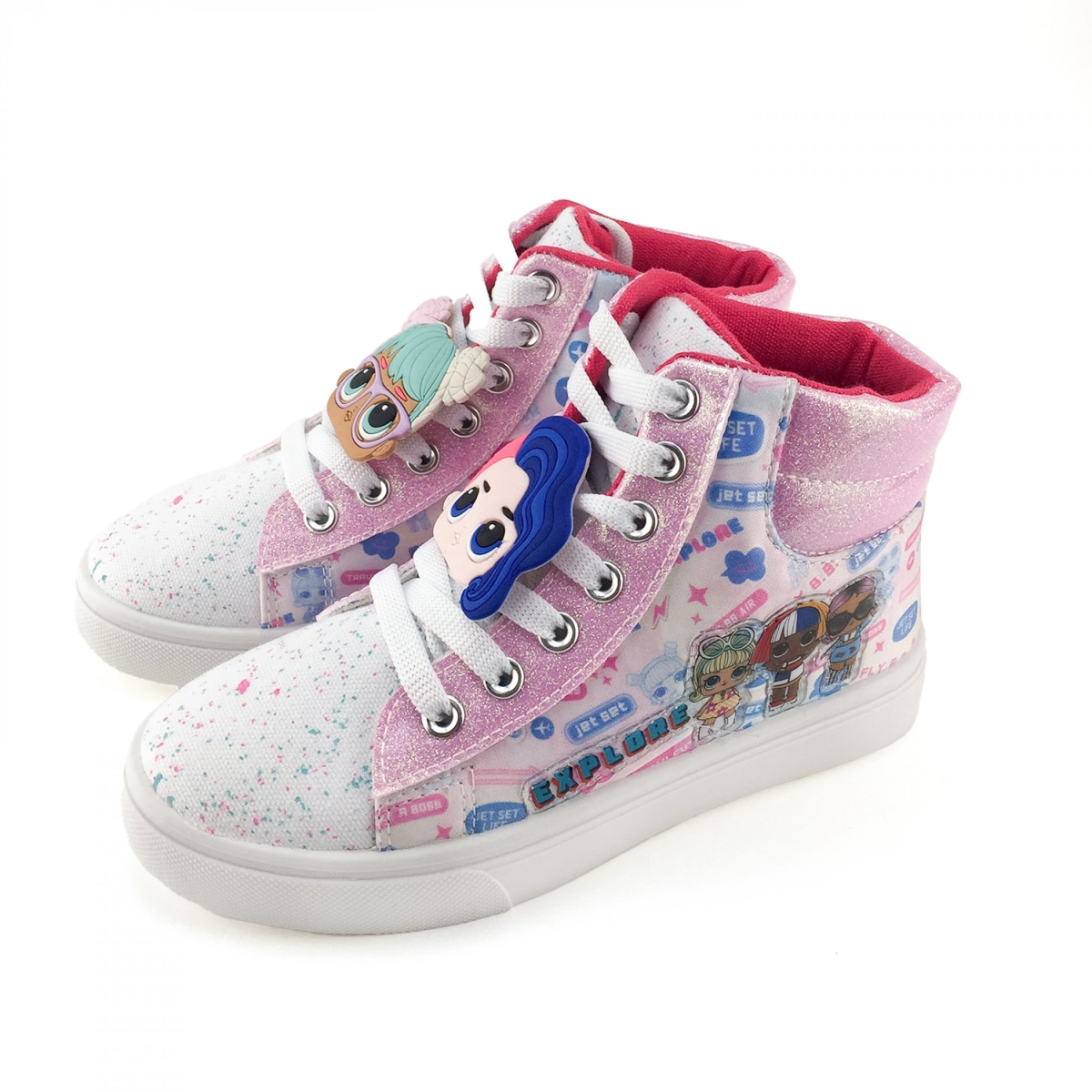 Surprise Girls Shoes, Pink & White - Size 8