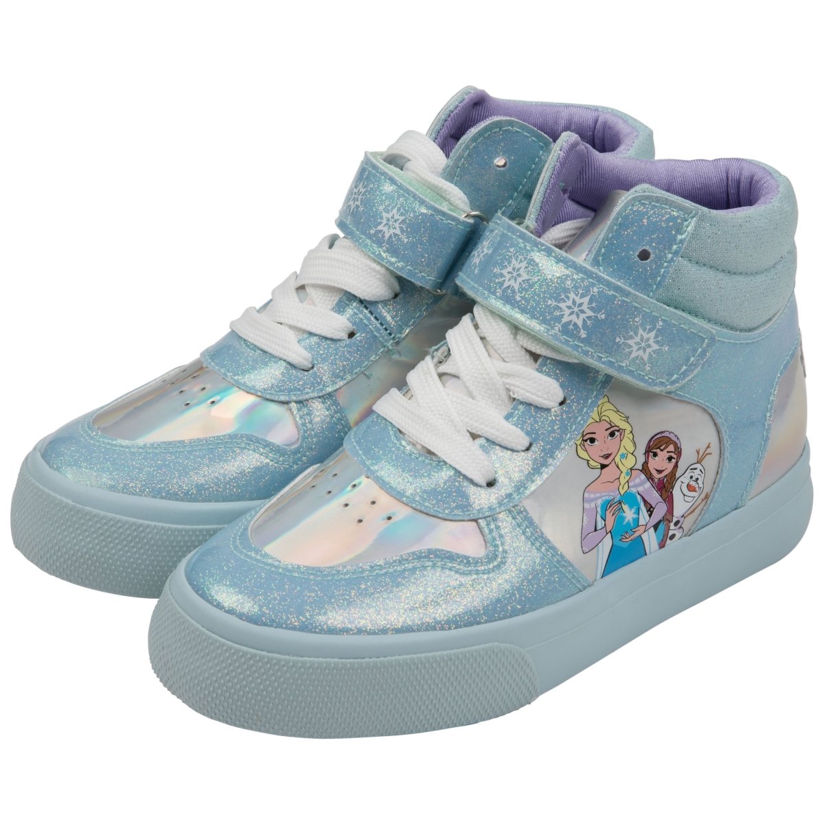 866618-size1 Anna & Elsa Girls High-Top Shoes, Purple - Size 1 -  FROZEN