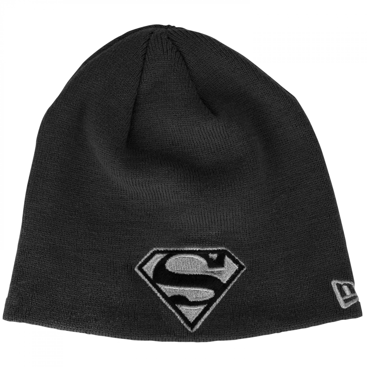 868008  Silver Logo Era Knit Beanie, Black