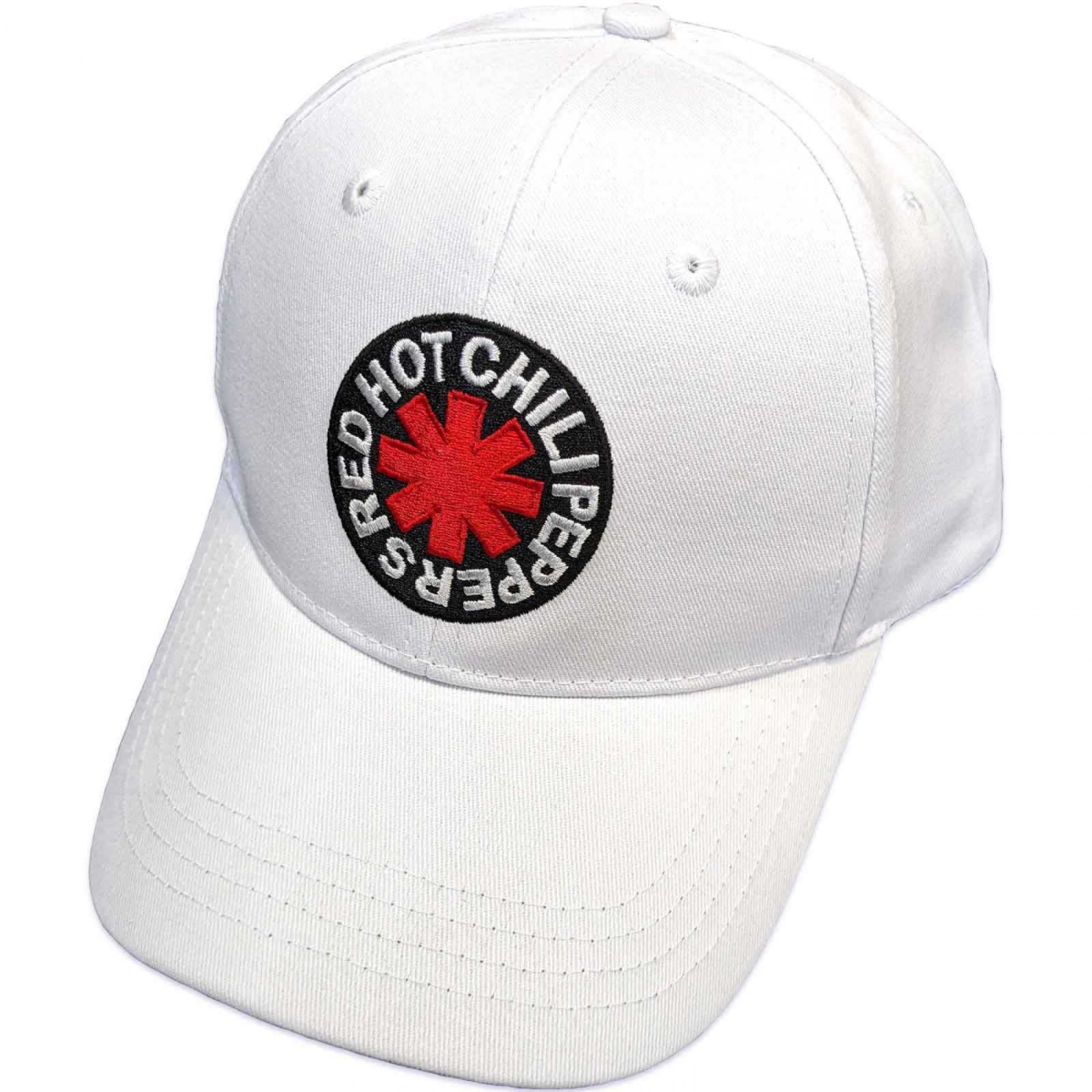 Red Hot Chili Peppers Embroidered Logo Colorway Adjustable Snapback Hat, White