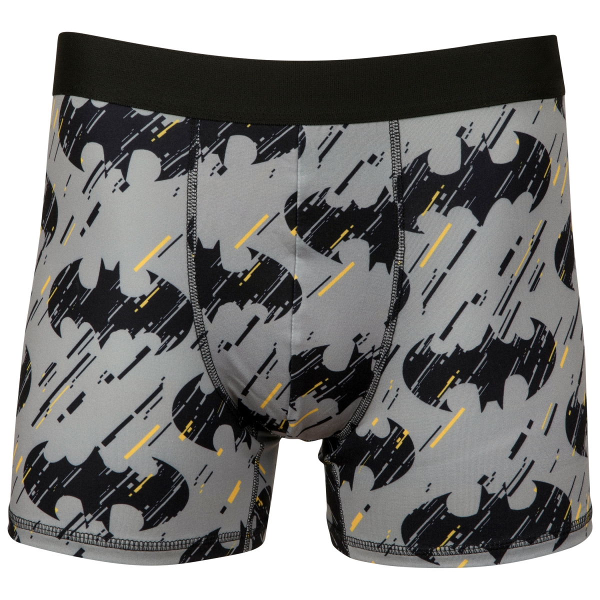 Picture of Batman 861575-large-36 Logo Dark & Stormy All Over Underwear Boxer Briefs&#44; Grey - Large - Size 36-38