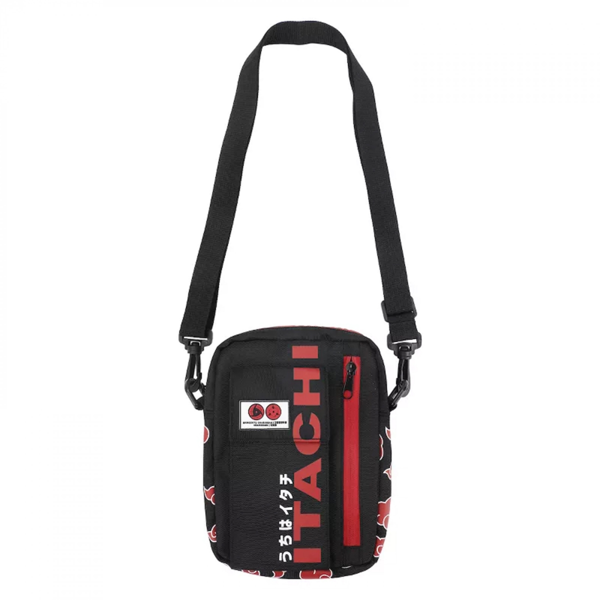Picture of Naruto 871148 Itachi Messenger Crossbody Bag - Black&#44; Red & White