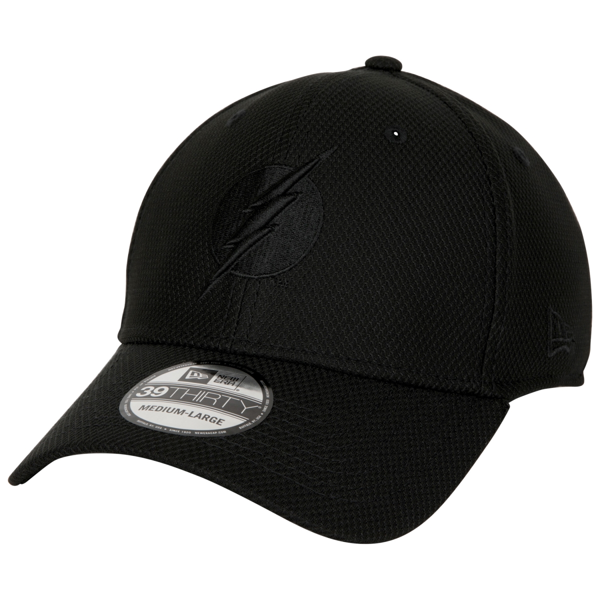 Flash 864444-small-med The Flash Logo Colorway Era 39Thirty Fitted Hat, Black - Small & Medium
